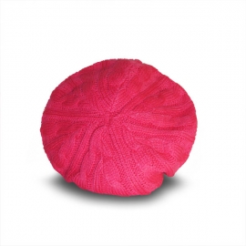 Cappello basco rosa tricot