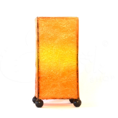 Lampada Skin arancione rettangolare  - altezza 20cm