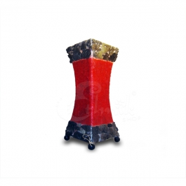Lampada Stone rossa a forma svasata - altezza 30cm