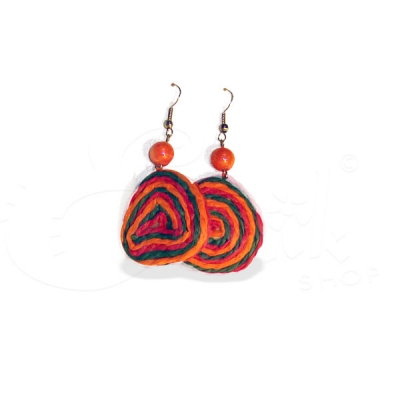 Orecchini in corda spirale colorata Candy.