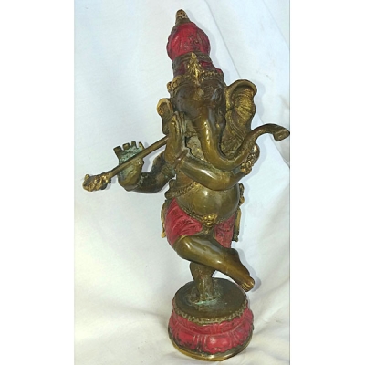 Statua Orientale Ganesh in metallo